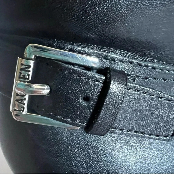 Lauren Ralph Lauren Black Mesi Boots Size 6.5 - Picture 4 of 12